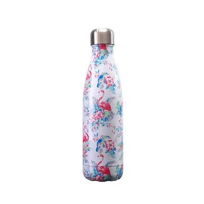 Portable 500ml double-wall insulated thermos with a stylish stainless steel finish, perfect for gym, office, and road trips.