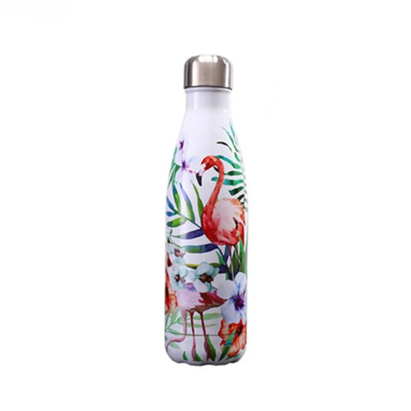 Portable stainless steel insulated thermos bottle with 500ml capacity, perfect for gym, hiking, camping, and everyday hydration.