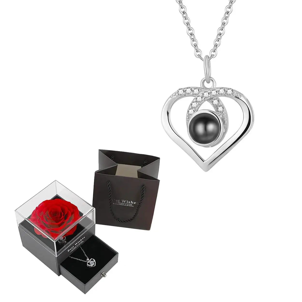Elegant heart necklace, the perfect 2025 romantic gift for girlfriends, fiancées, or wives.