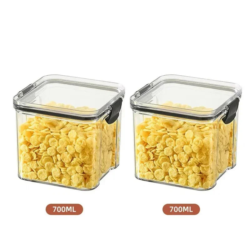 Space-efficient stackable food containers that help organize kitchen storage neatly.