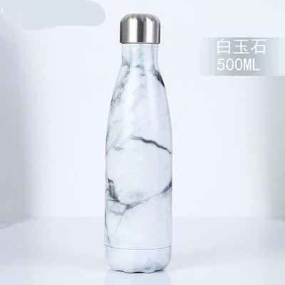 Sports-friendly 500ml vacuum insulated thermos bottle, durable stainless steel, lightweight, and designed for active lifestyles.