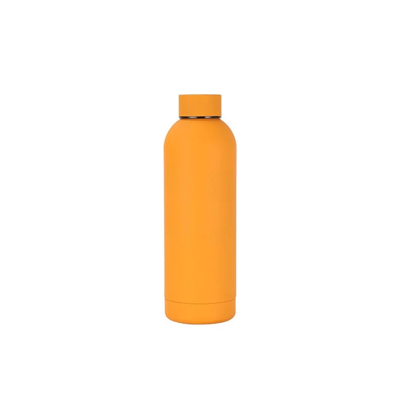 Premium stainless steel thermos bottle featuring a leakproof, durable, and stylish frosted design.