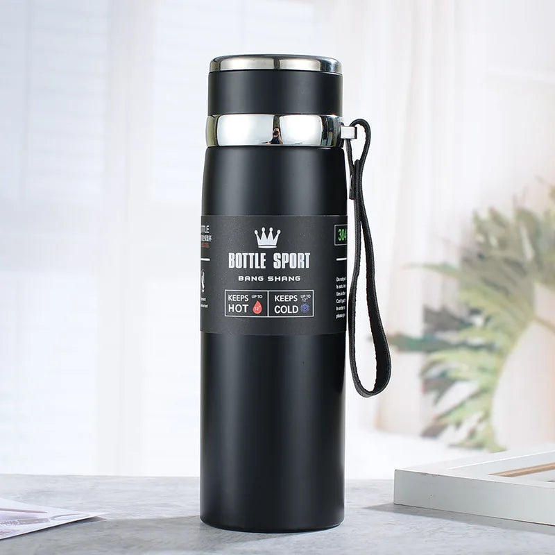 Elegant tea thermos vacuum flask, crafted to preserve the warmth of your tea or coolness of cold beverages.

