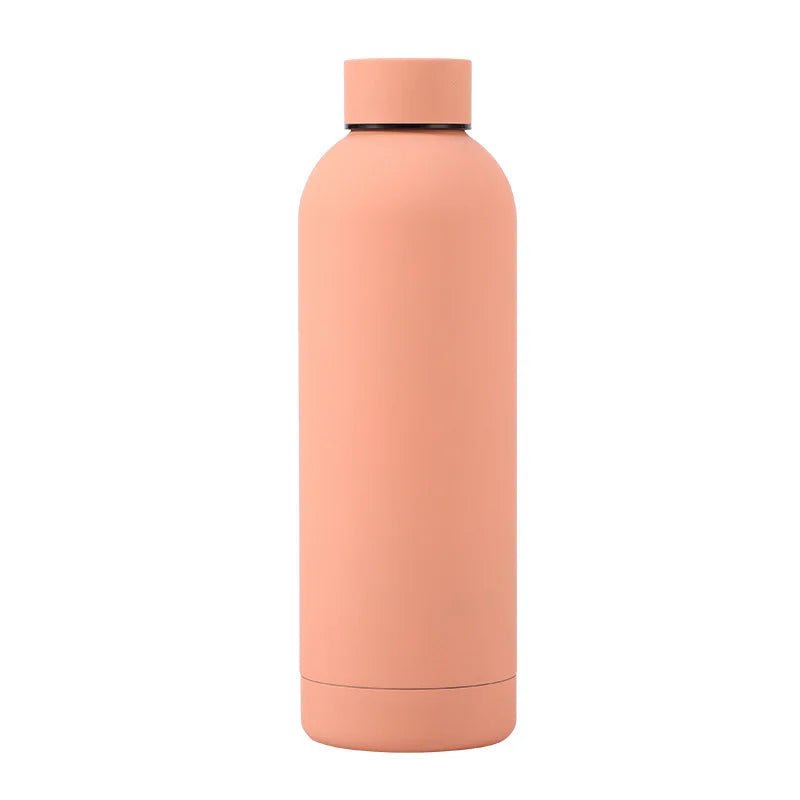 Stainless steel thermos bottle in its packaging box, suitable as a perfect gift for family and friends.
