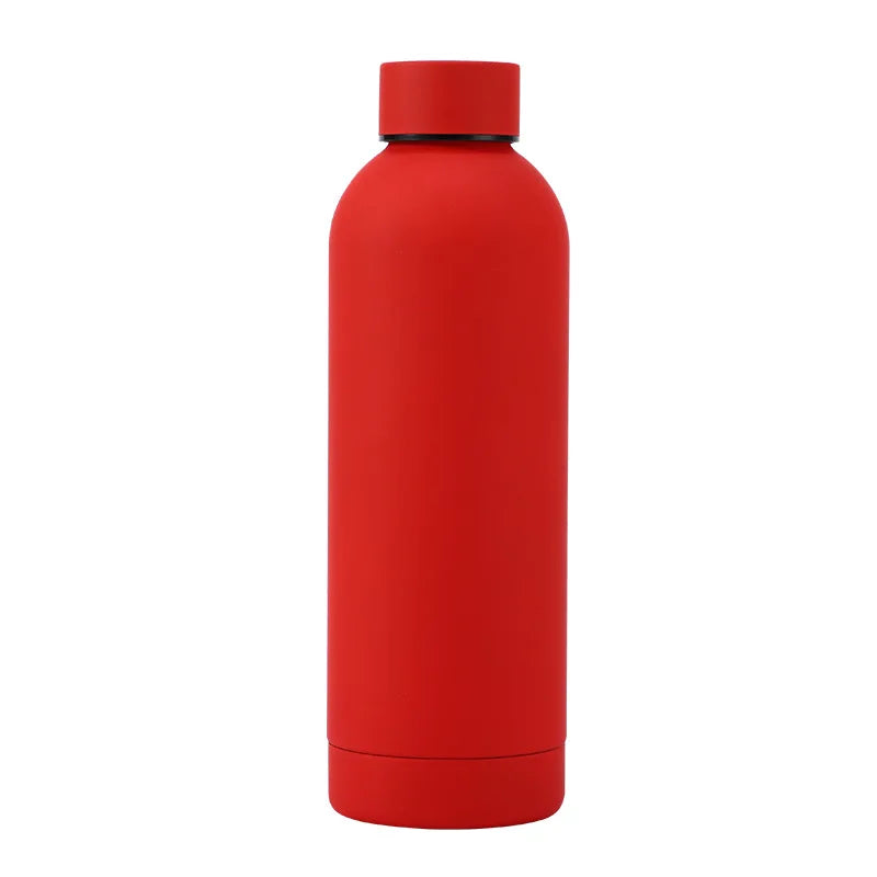 Portable stainless steel thermos bottle designed for outdoor sports, travel, and car use.