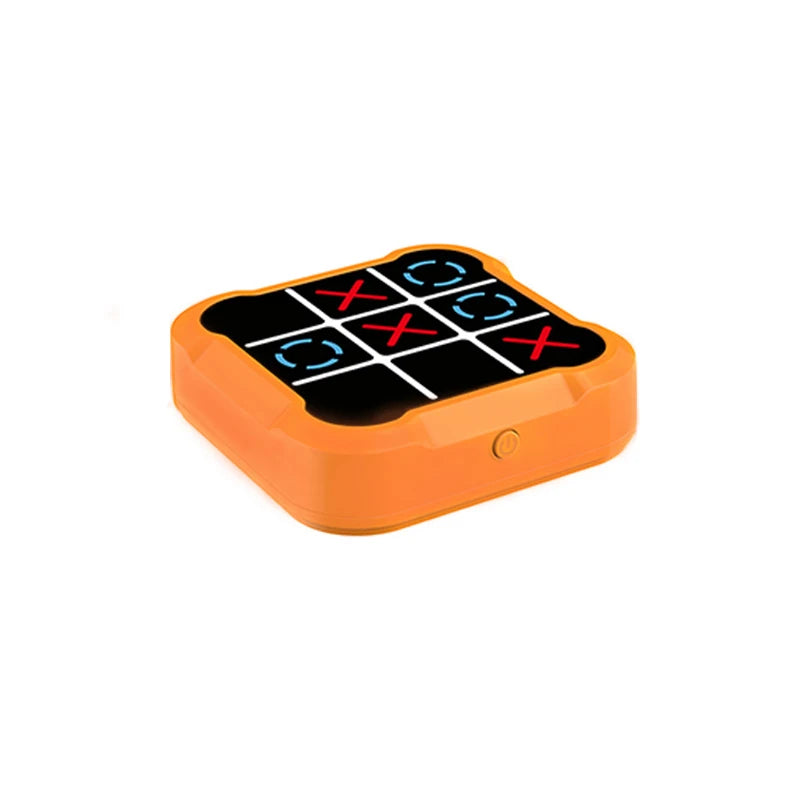Battery compartment of electronic Tic-Tac-Toe game, showing requirement for 2 AA batteries for operation