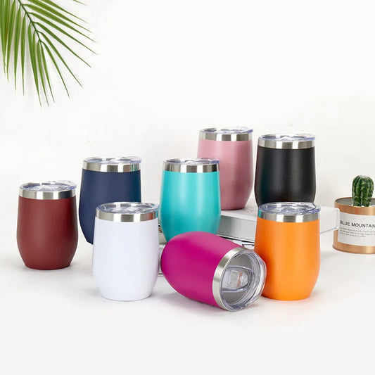 360ml travel-friendly stainless steel thermos with leak-proof lid, ideal for coffee, tea, or beer.
