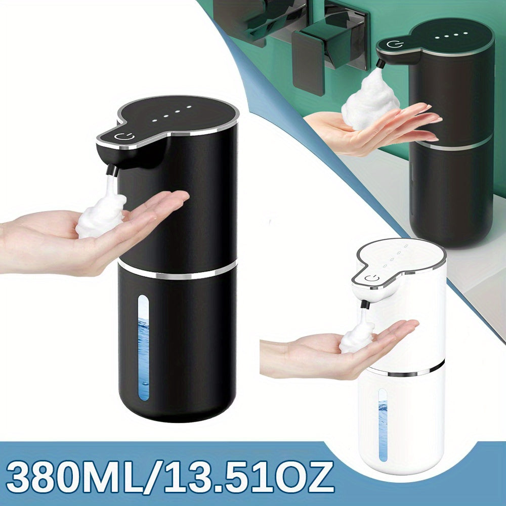 Sleek black 380ml touchless soap dispenser adds a modern, hygienic touch to any bathroom or kitchen wall with easy, mess-free soap dispensing.