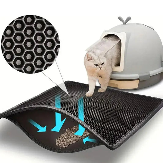  Full view of waterproof double-layer cat litter mat