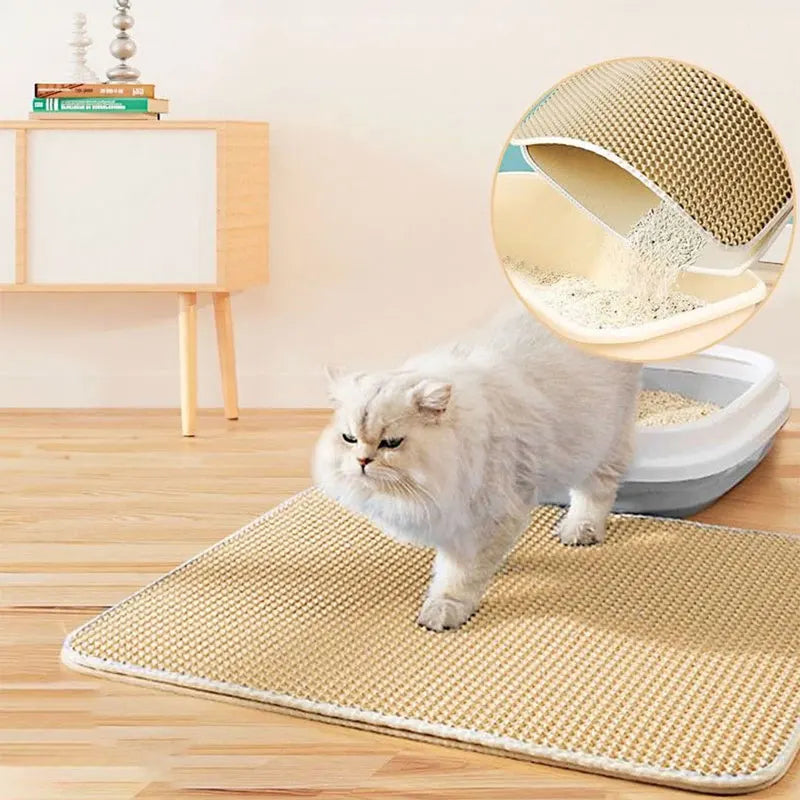 Folded mat displaying the double-layer trapping design