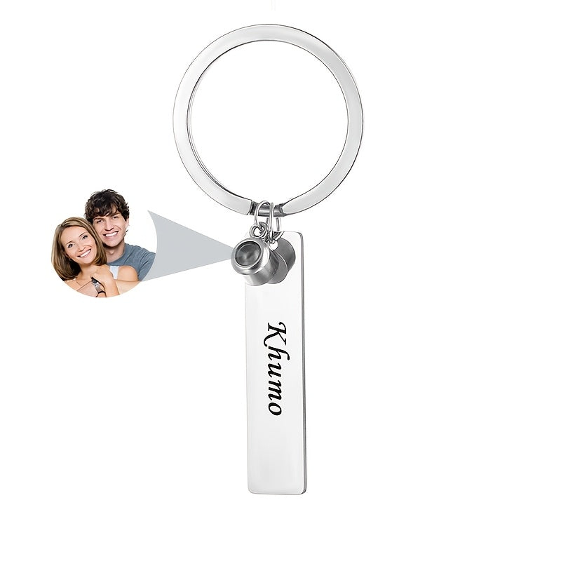 Durable keyring buckle on custom oblong keychain – secure and fashionable.