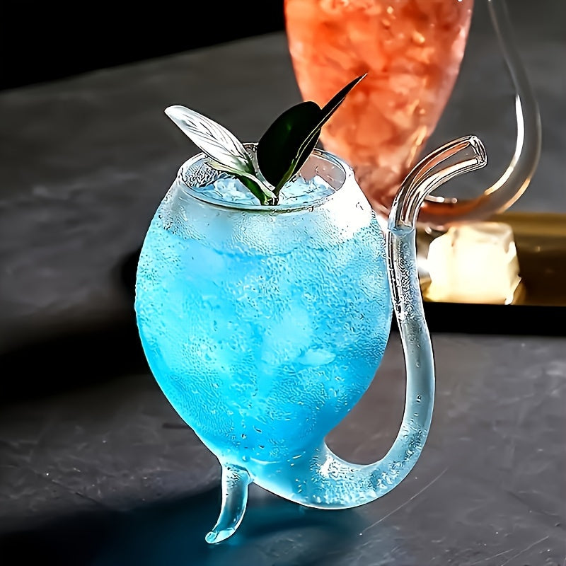 LDQ wide-mouth glass mug filled with ice cream, showcasing its versatility for desserts.