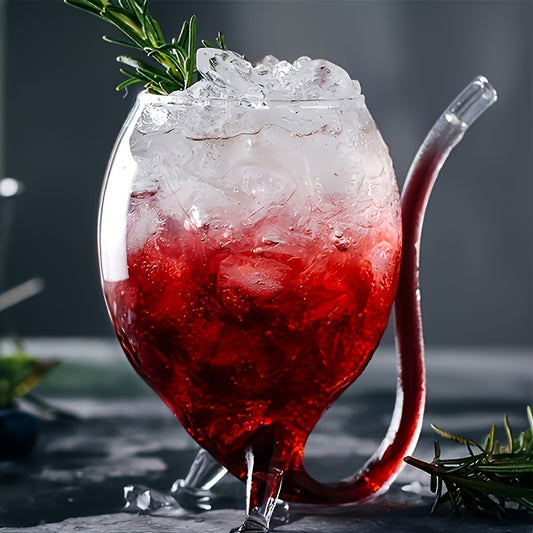 Elegant insulated wine glass mug used at a party, ideal for champagne or sparkling drinks.