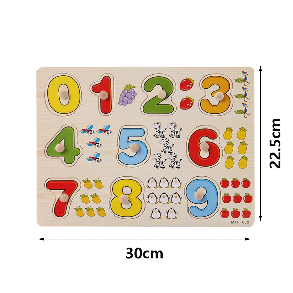 Sensory wooden toy set for interactive learning and play