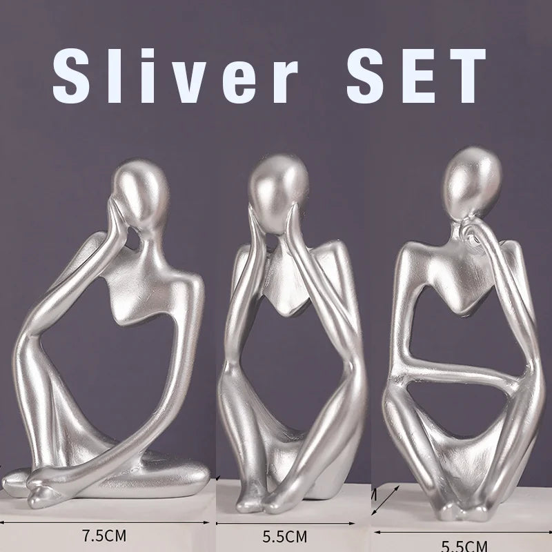 Nordic abstract sculpture of yoga pose on desk – calming living room ornament