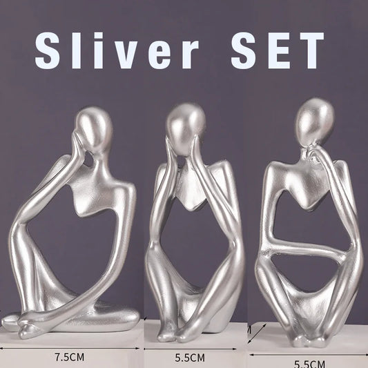Nordic abstract sculpture of yoga pose on desk – calming living room ornament