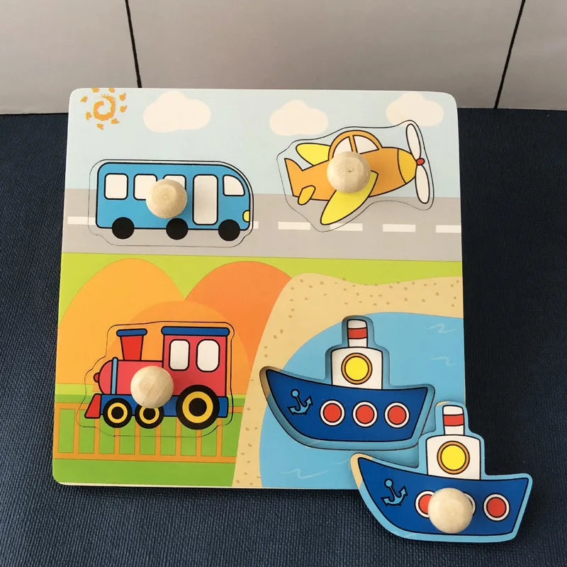 Toy promoting hand-eye coordination in toddlers through shape fitting