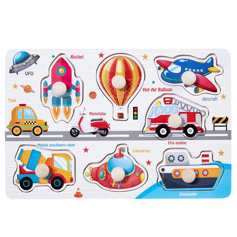 Wooden shape sorter educational toy for babies and toddlers